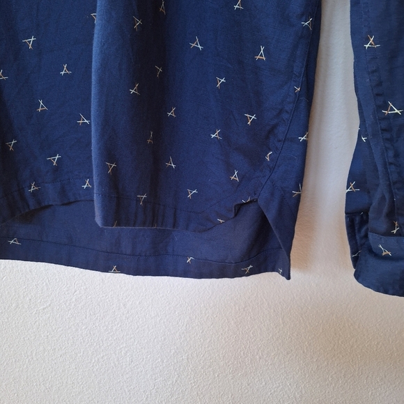 Grammer Mens Long Sleeve 1/4 Button Shirt. Size M - Picture 6 of 7